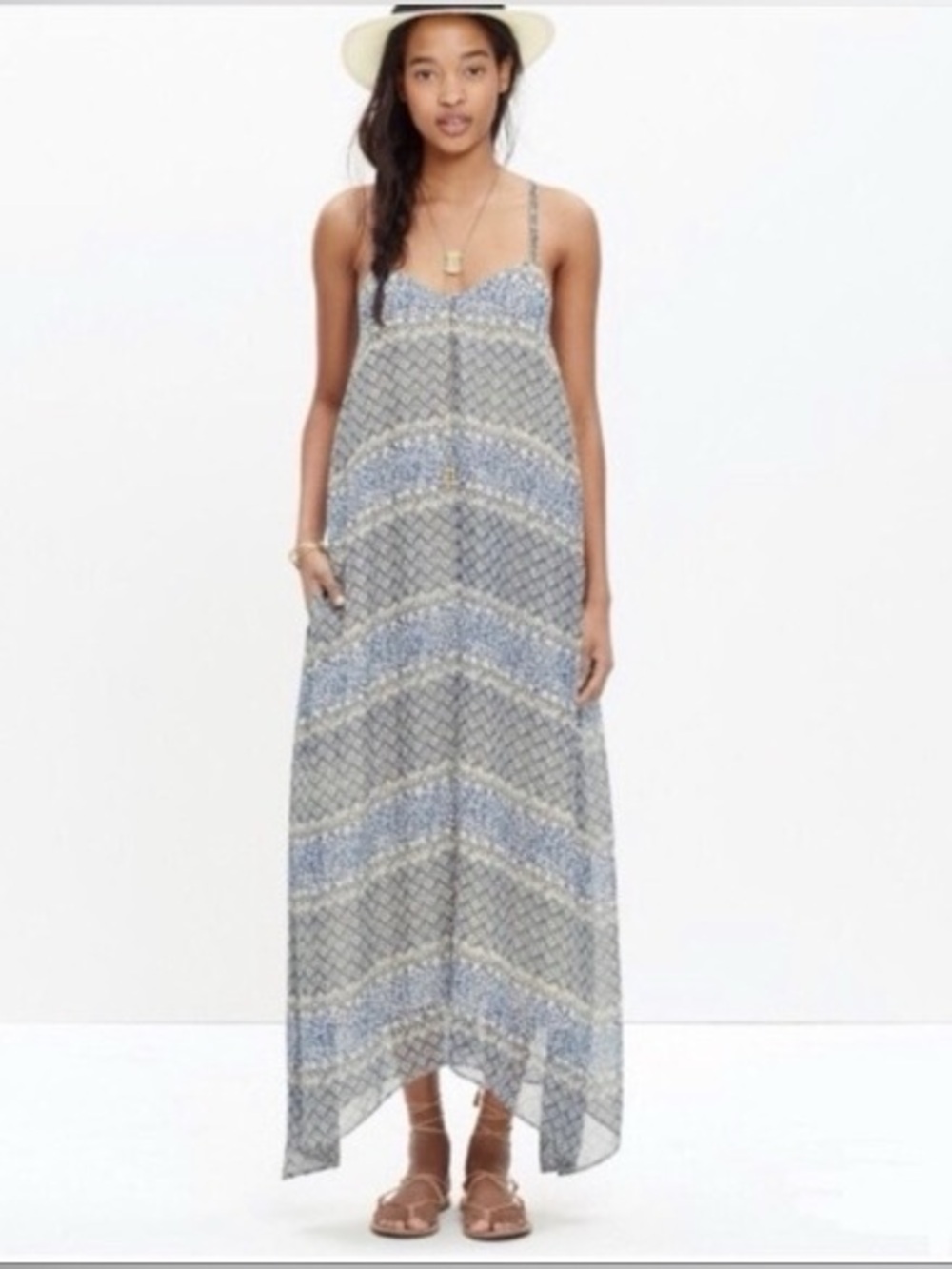 Madewell Moroccan Tile Patterned Maxi Dress